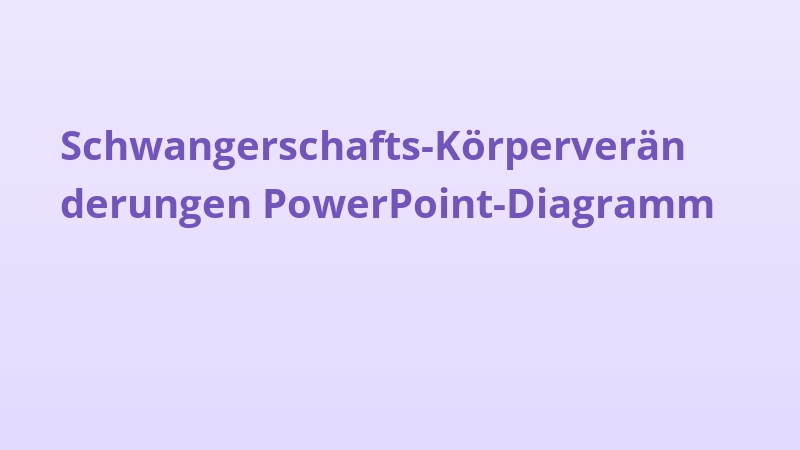 Schwangerschafts-Körperveränderungen PowerPoint-Diagramm