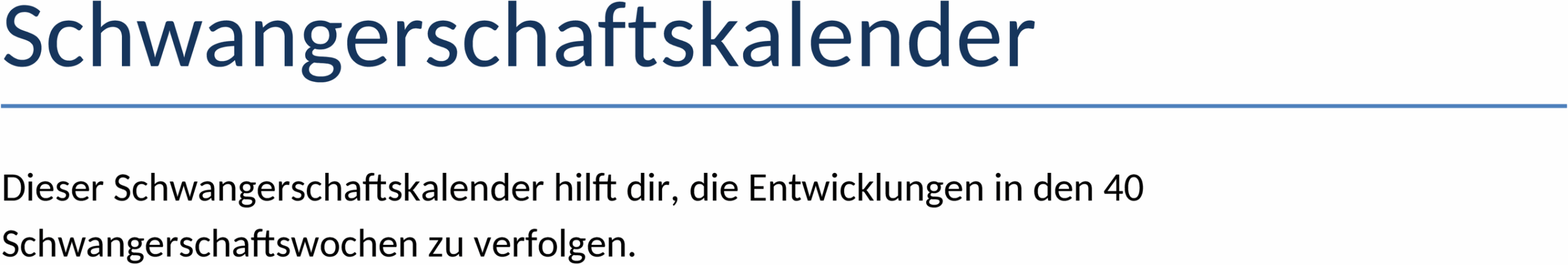 Schwangerschaftskalender im Word-Format