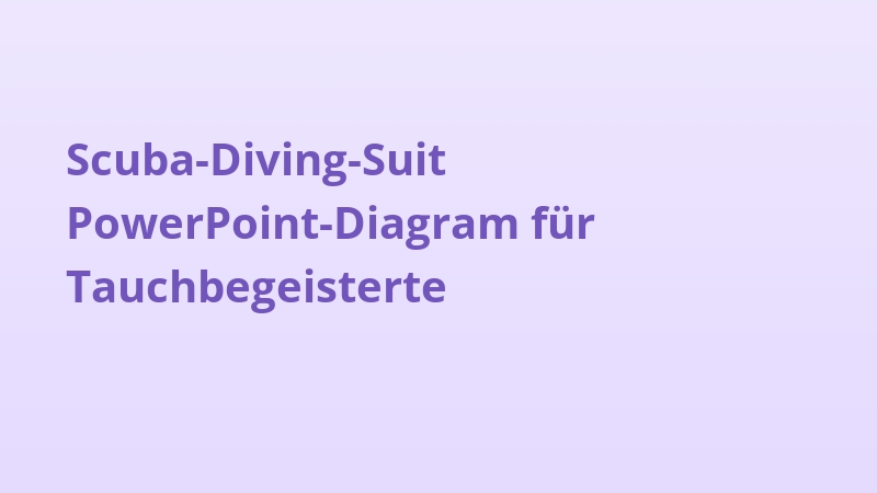 Scuba-Diving-Suit PowerPoint-Diagram für Tauchbegeisterte