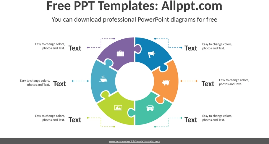 sechsteiliges-doughnut-puzzle-powerpoint-diagramm-vorlage.png
