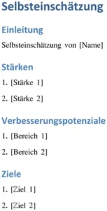selbsteinschätzung-vorlage-persönliche-entwicklung