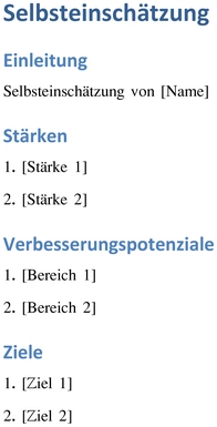 selbsteinschätzung-vorlage-persönliche-entwicklung