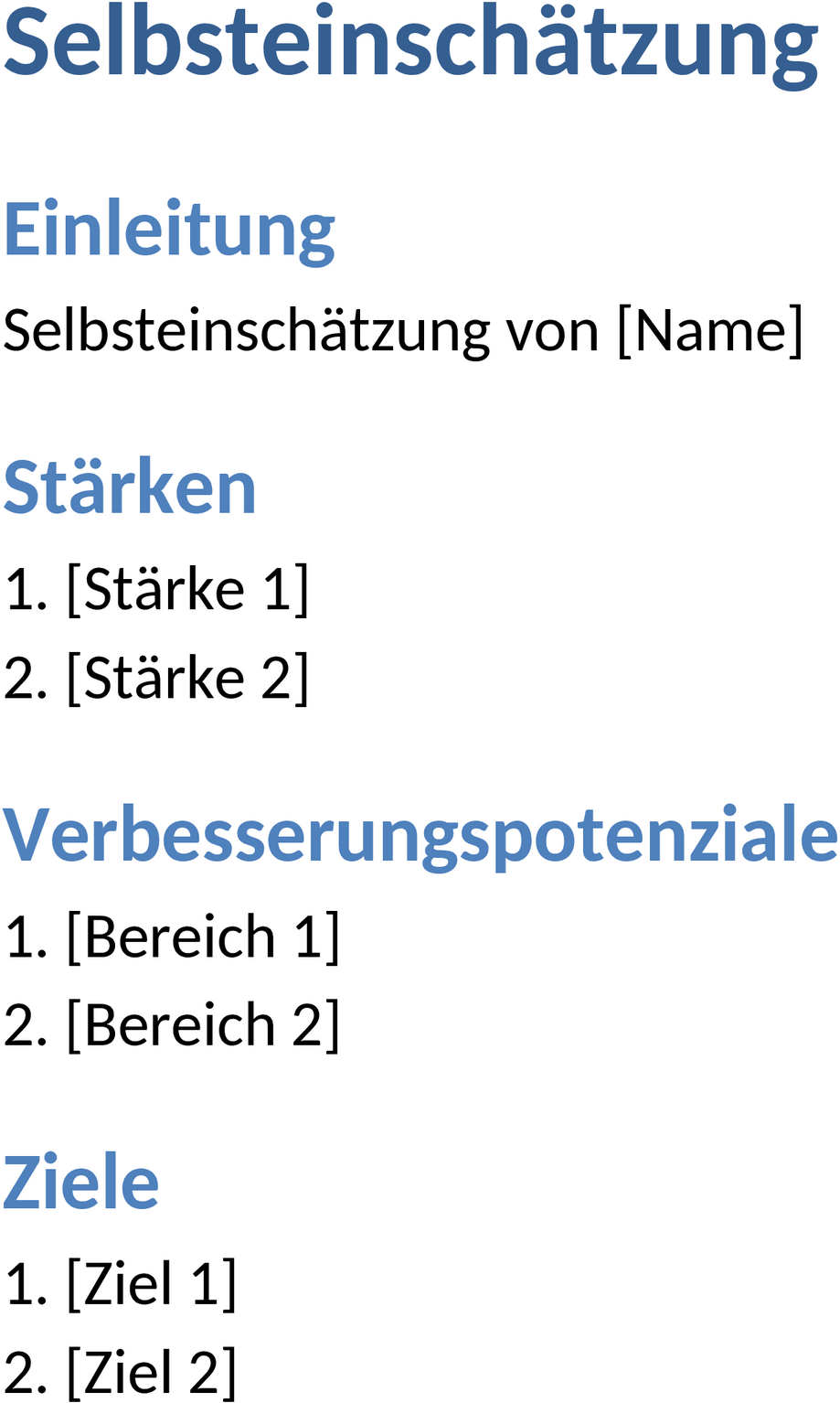 Selbsteinschaetzungsbogen-Word-Vorlage