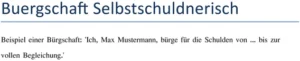 selbstschuldnerische-buergschaft-vorlage