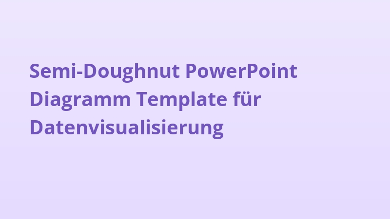 Semi-Doughnut PowerPoint Diagramm Template für Datenvisualisierung