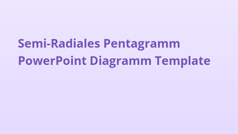 Semi-Radiales Pentagramm PowerPoint Diagramm Template