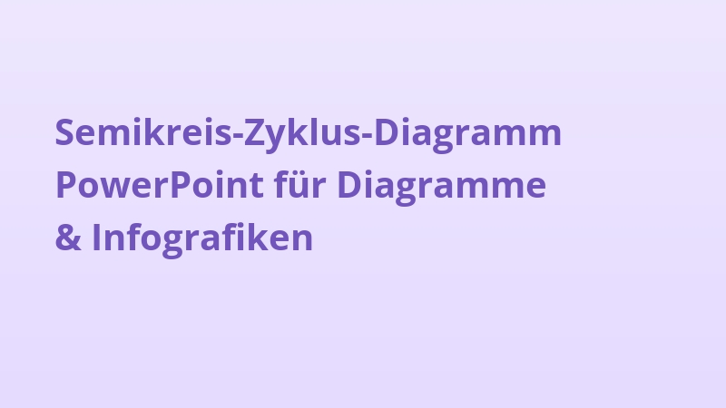 Semikreis-Zyklus-Diagramm PowerPoint für Diagramme & Infografiken