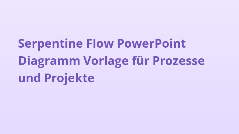 Serpentine Flow PowerPoint Diagramm Vorlage für Prozesse und Projekte