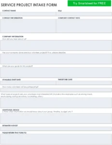 service-project-intake-form