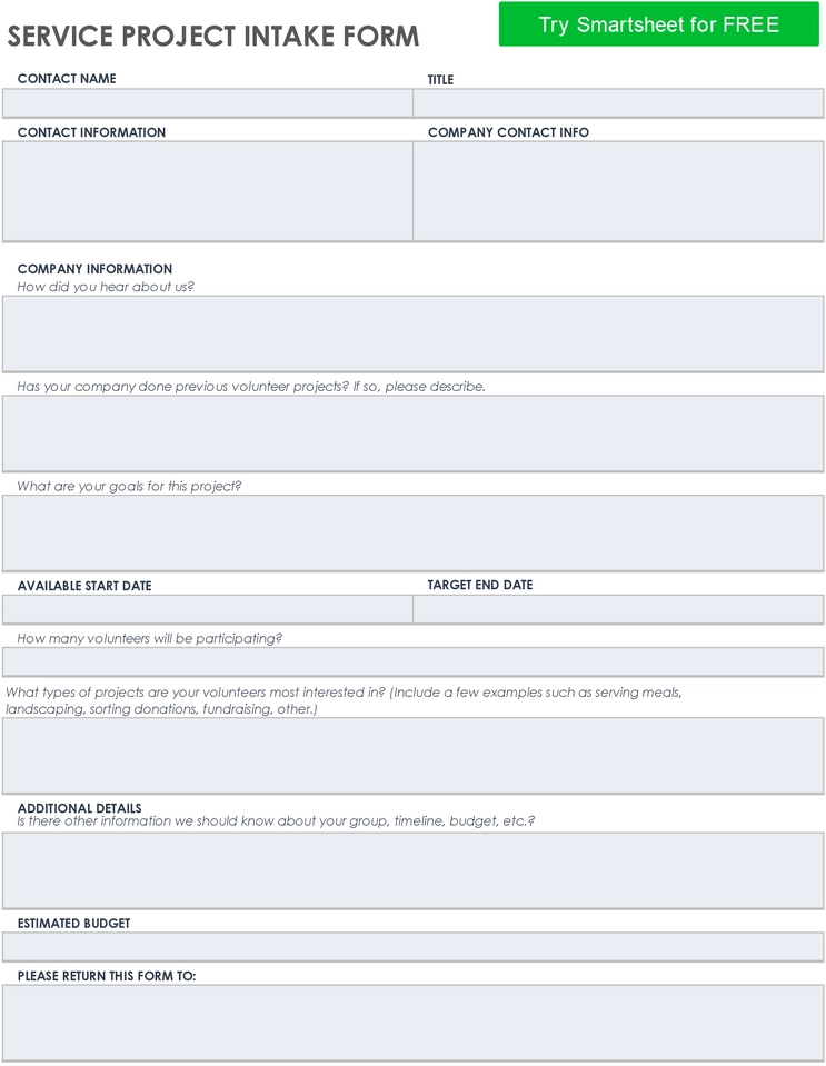 service-project-intake-form