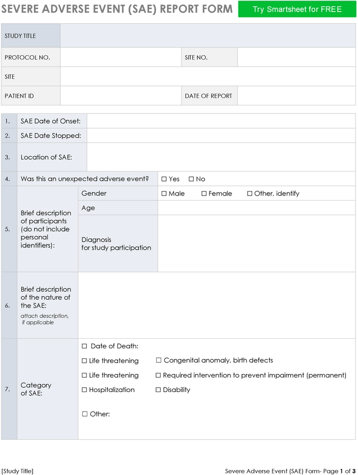 severe-adverse-event-report-vorlage