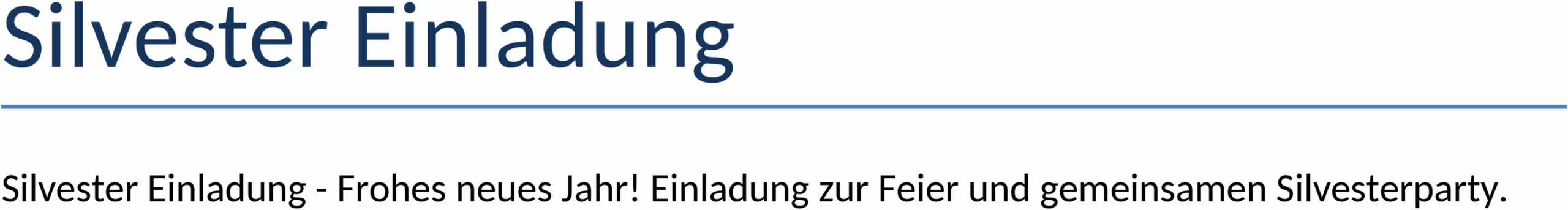 Silvester Einladung Word-Vorlage