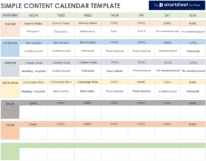 simple-content-calendar-vorlage