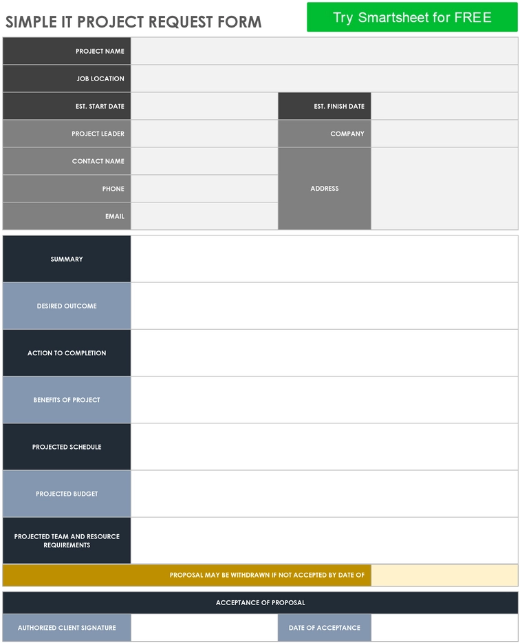 simple-it-project-request-form