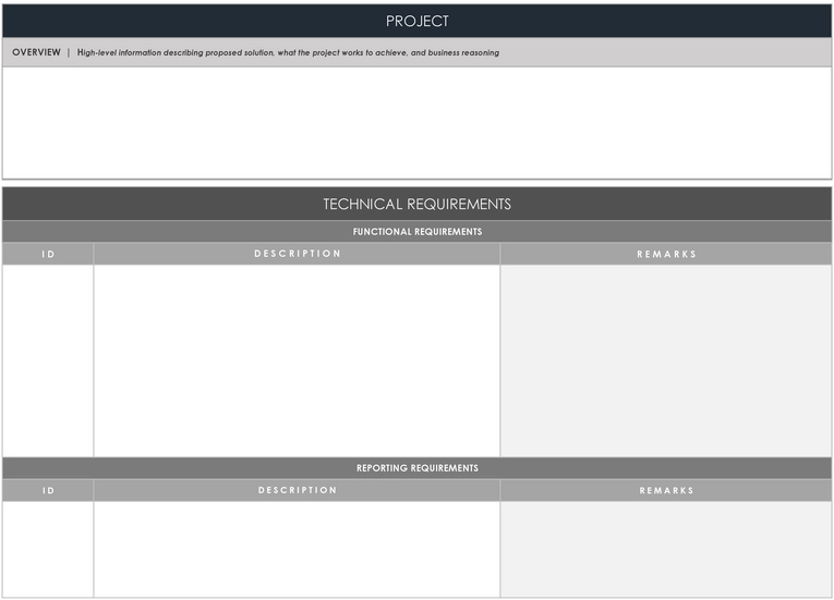 simple-project-requirements-vorlage