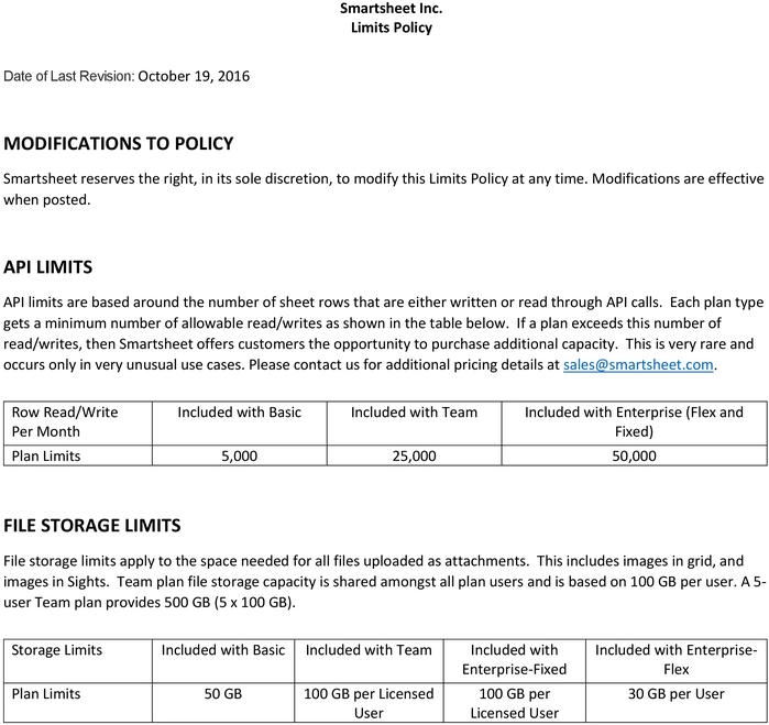 smartsheet-limits-policy-ueberblick