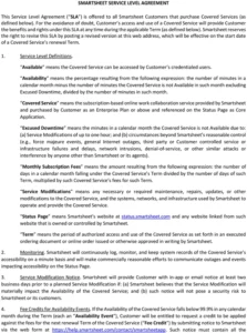 smartsheet-service-level-agreement