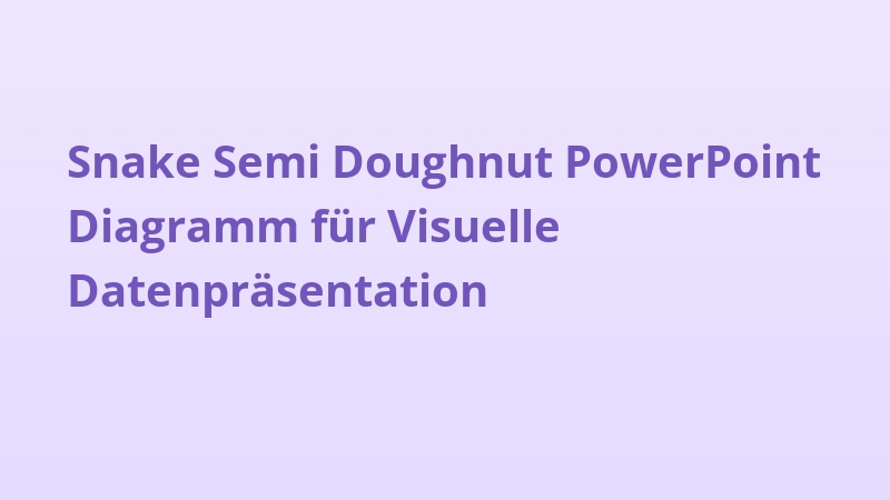 Snake Semi Doughnut PowerPoint Diagramm für Visuelle Datenpräsentation