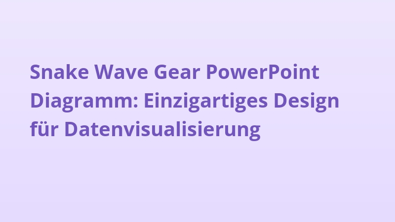 Snake Wave Gear PowerPoint Diagramm: Einzigartiges Design für Datenvisualisierung