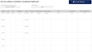 social-media-content-calendar-vorlage