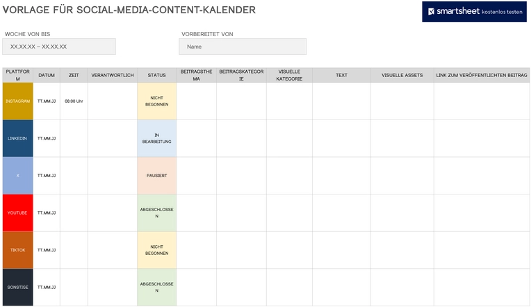 social-media-content-kalender-vorlage