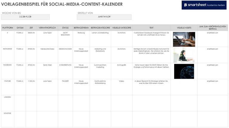 social-media-content-kalender-vorlage