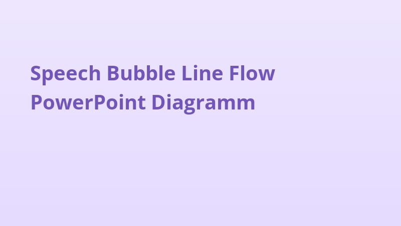Speech Bubble Line Flow PowerPoint Diagramm