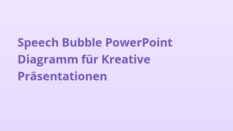 Speech Bubble PowerPoint Diagramm für Kreative Präsentationen