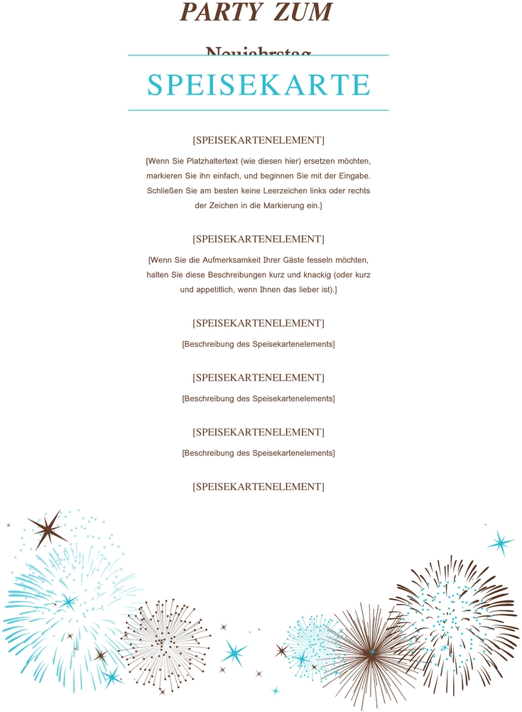 speisekarte-fuer-eine-party