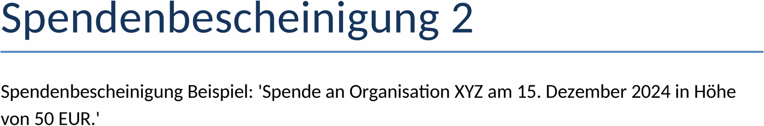 Spendenbescheinigung im Word-Format