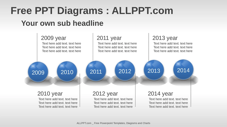 spheres-timeline-ppt-diagramme-vorlage