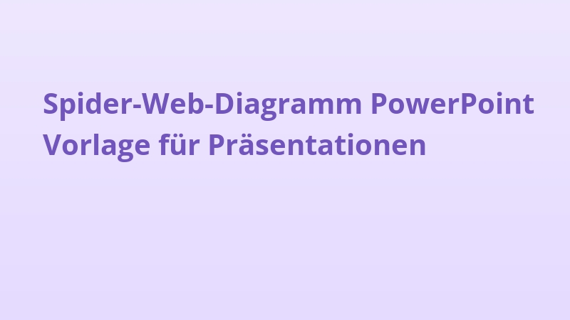 Spider-Web-Diagramm PowerPoint Vorlage für Präsentationen