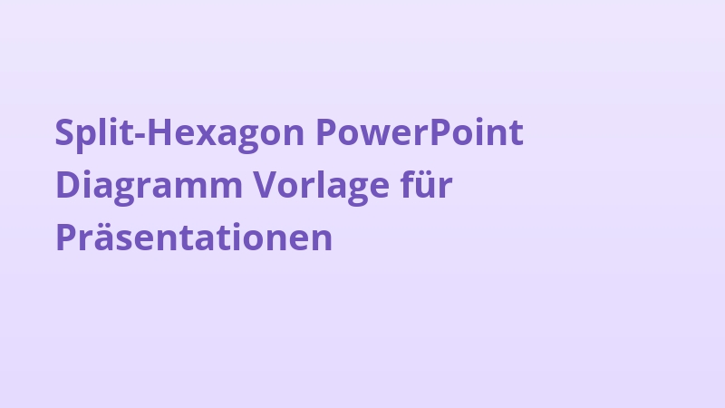 Split-Hexagon PowerPoint Diagramm Vorlage für Präsentationen
