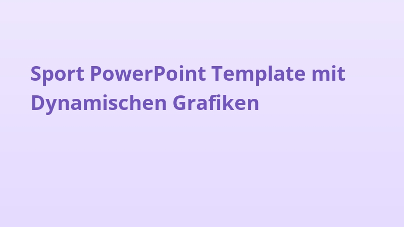 Sport PowerPoint Template mit Dynamischen Grafiken
