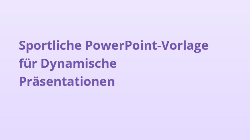 Sportliche PowerPoint-Vorlage für Dynamische Präsentationen