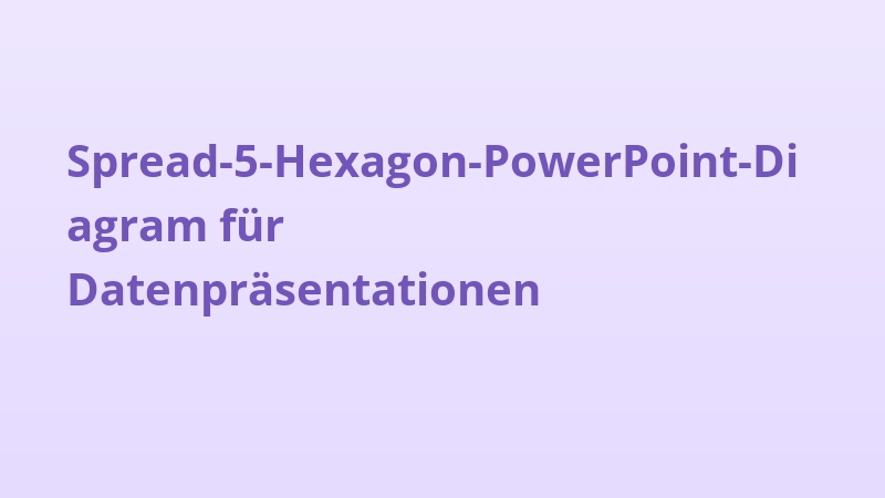 Spread-5-Hexagon-PowerPoint-Diagram für Datenpräsentationen