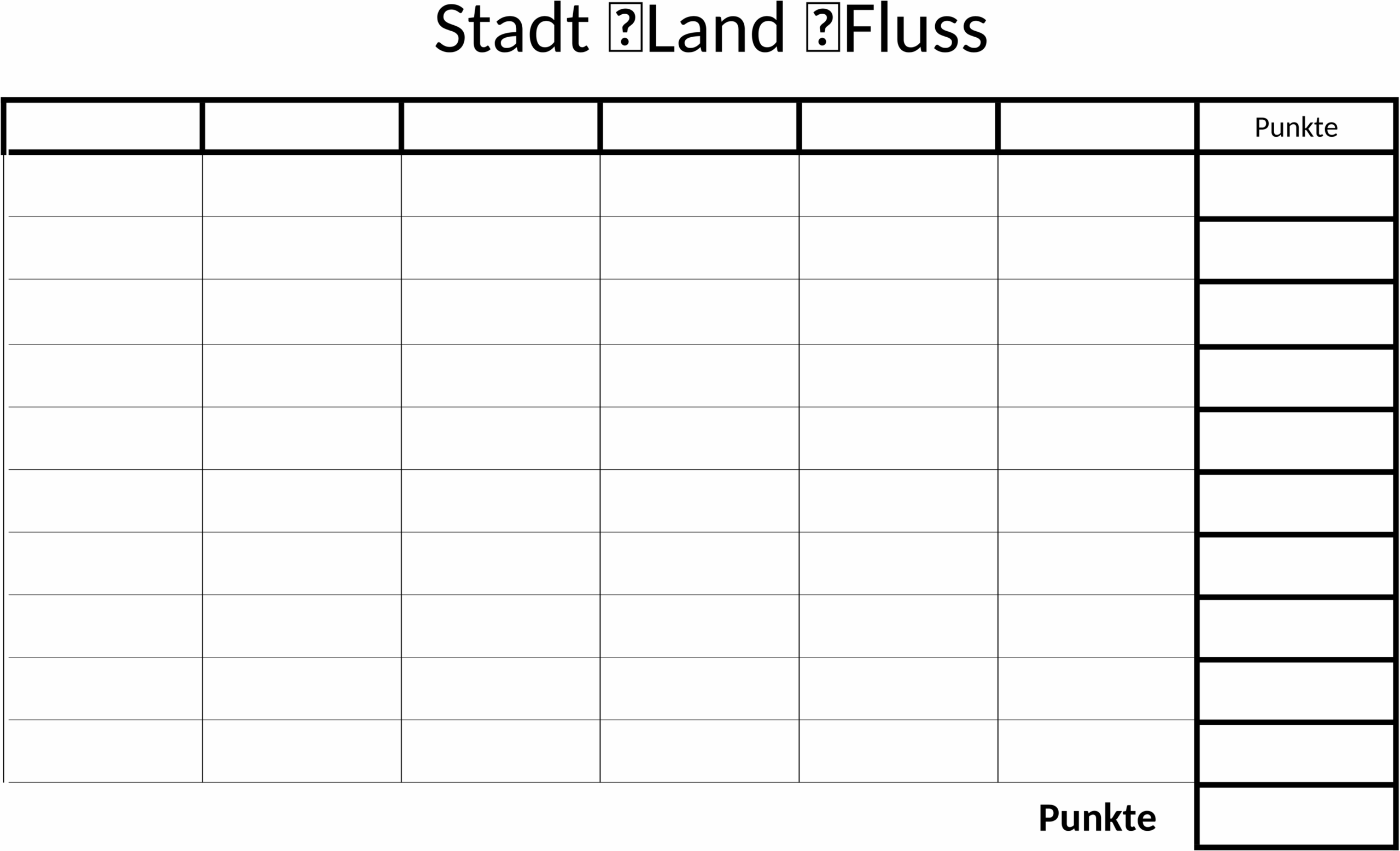 Stadt-Land-Fluss-Word-Vorlage für Spielspaß