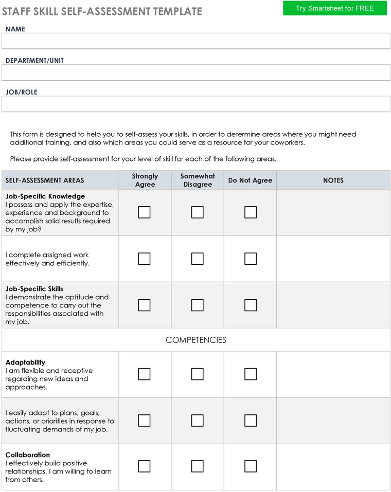staff-skill-self-assessment-vorlage