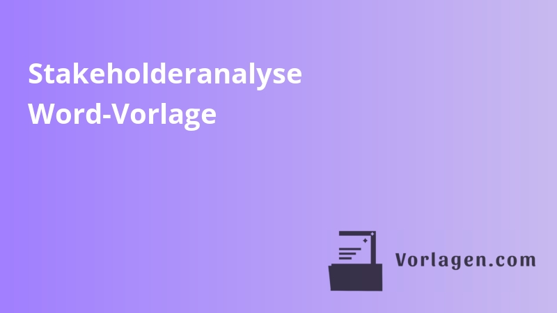 Stakeholderanalyse Word-Vorlage