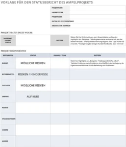 statusbericht-ampelprojekt-vorlage-excel