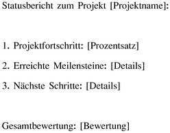 statusbericht-projekt-fortschritt-meilensteine-naechste-schritte-dokumentation