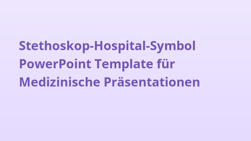 Stethoskop-Hospital-Symbol PowerPoint Template für Medizinische Präsentationen