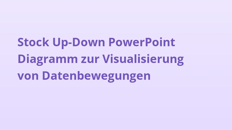 Stock Up-Down PowerPoint Diagramm zur Visualisierung von Datenbewegungen