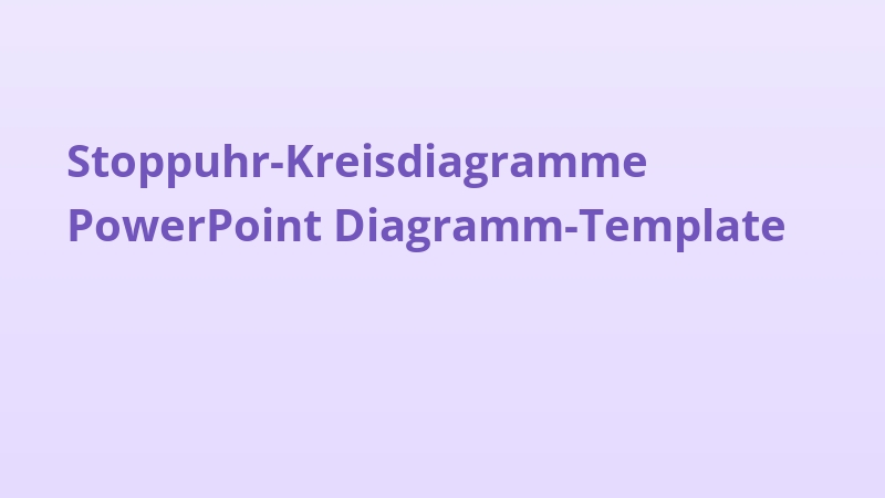 Stoppuhr-Kreisdiagramme PowerPoint Diagramm-Template