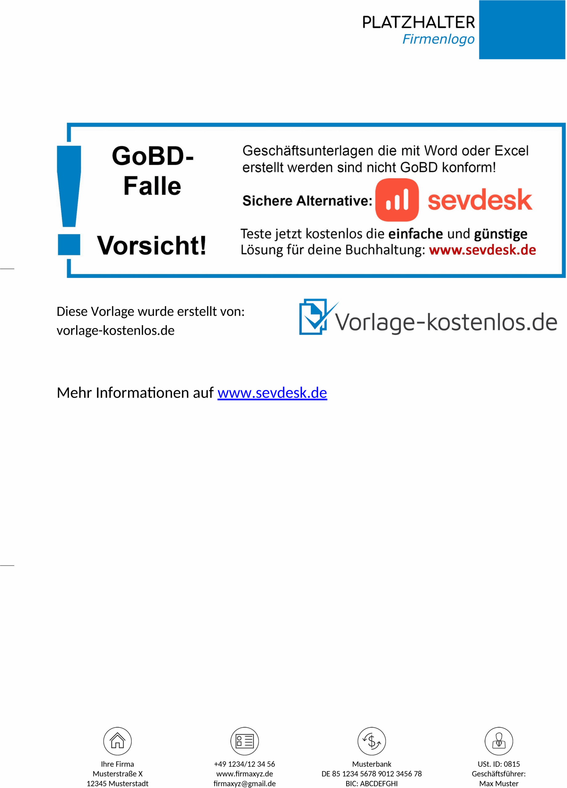 Stornorechnung Word-Dokument