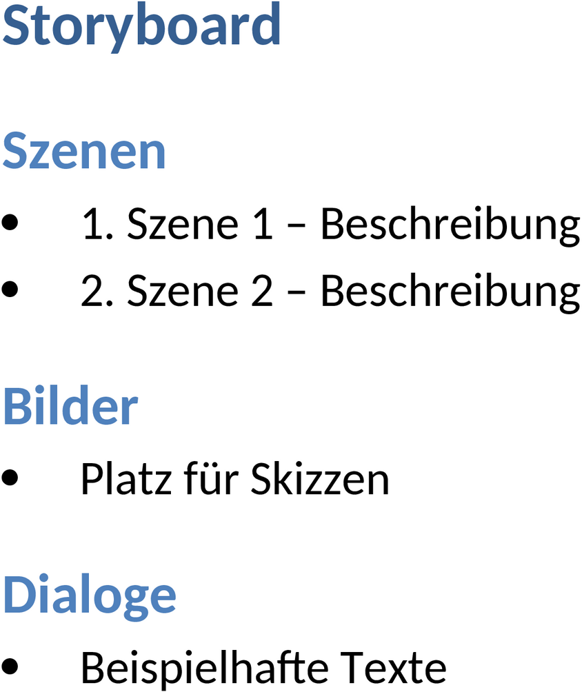 Storyboard Word-Template