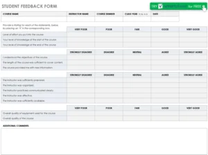 student-feedback-formular-vorlage