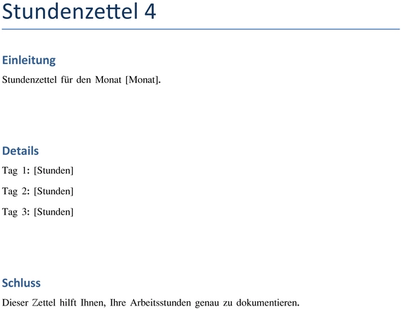 stundenzettel-vorlage-fuer-die-arbeitszeit-dokumentation
