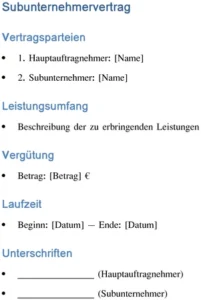 subunternehmervertrag-vorlage-fuer-klare-vereinbarungen