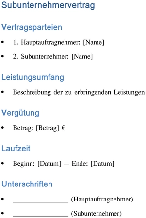 subunternehmervertrag-vorlage-fuer-klare-vereinbarungen
